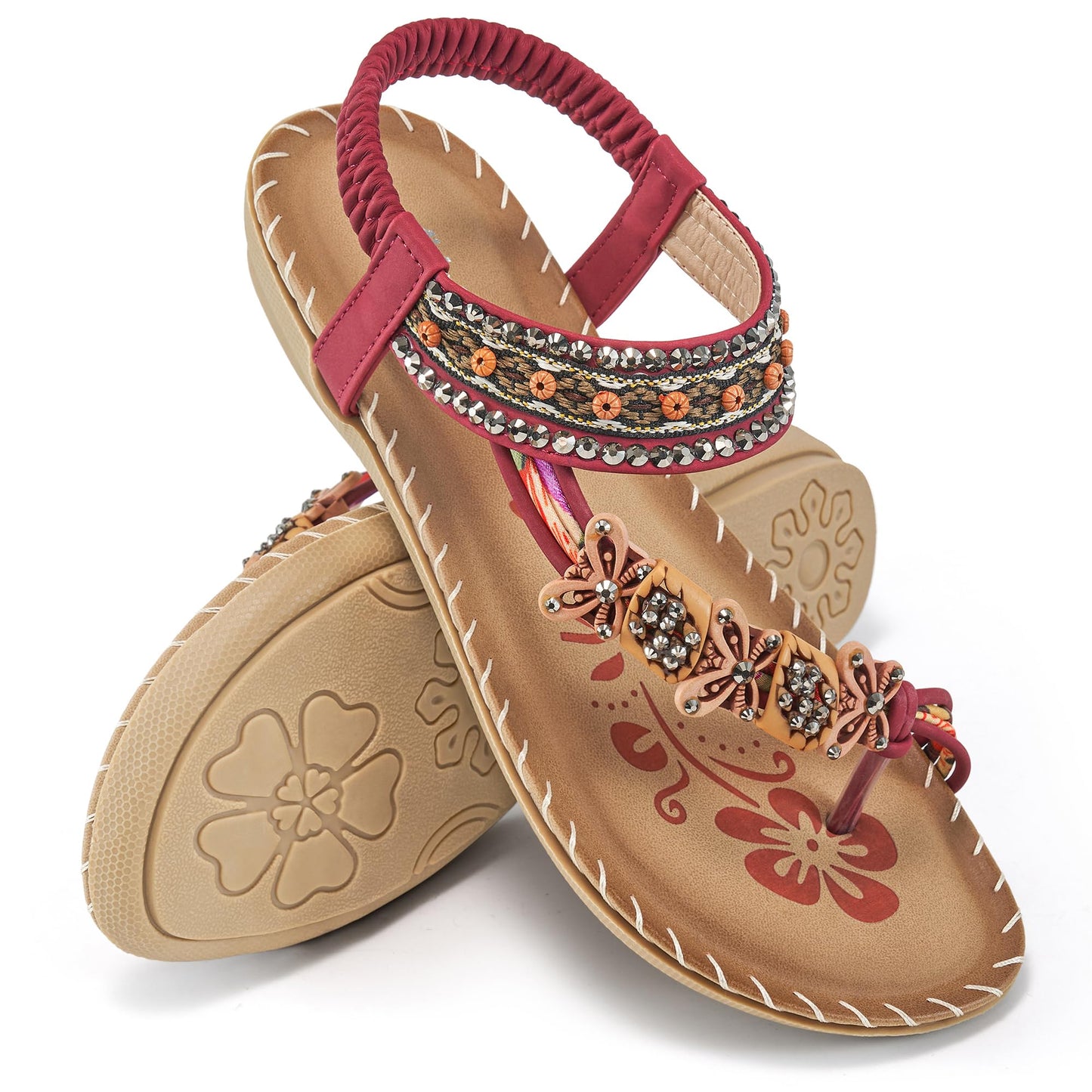 Radhita Casual Ankle Strap Elastic Slip on Beach Sandal