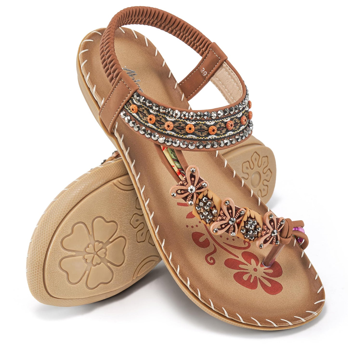 Radhita Casual Ankle Strap Elastic Slip on Beach Sandal