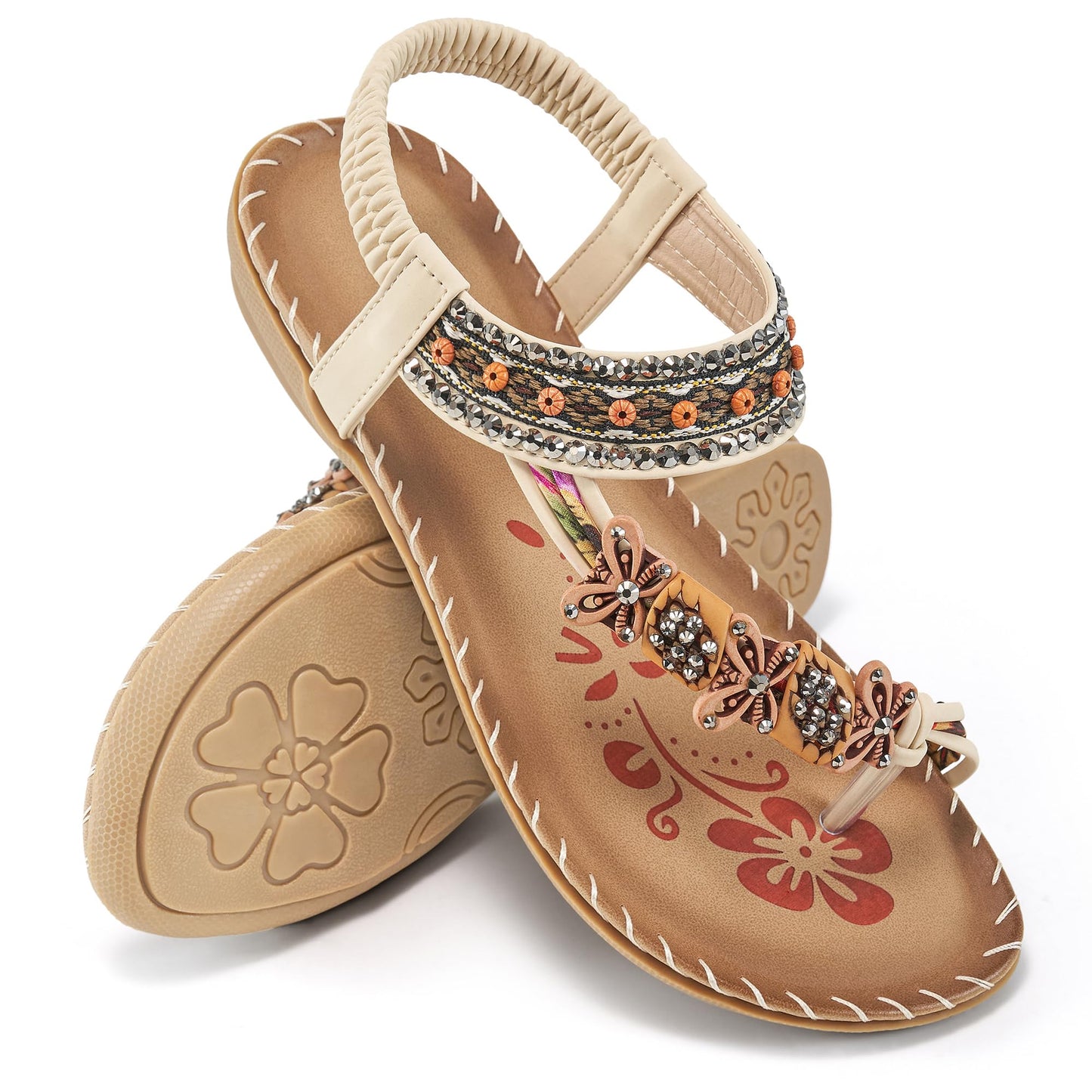 Radhita Casual Ankle Strap Elastic Slip on Beach Sandal