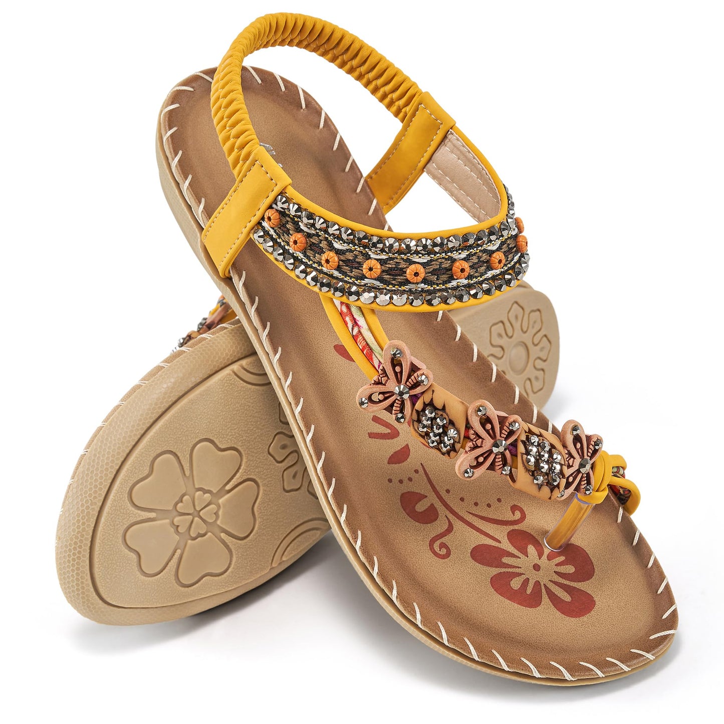 Radhita Casual Ankle Strap Elastic Slip on Beach Sandal