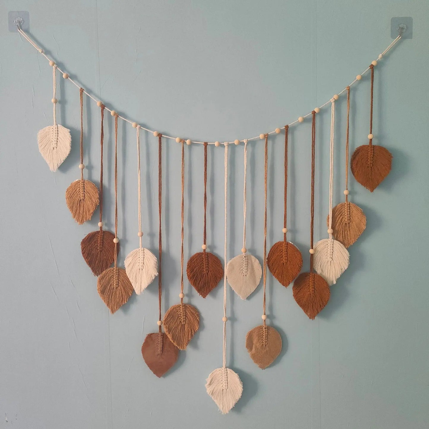 Radhita Macrame Leaf Feather Wall Hanging Decor