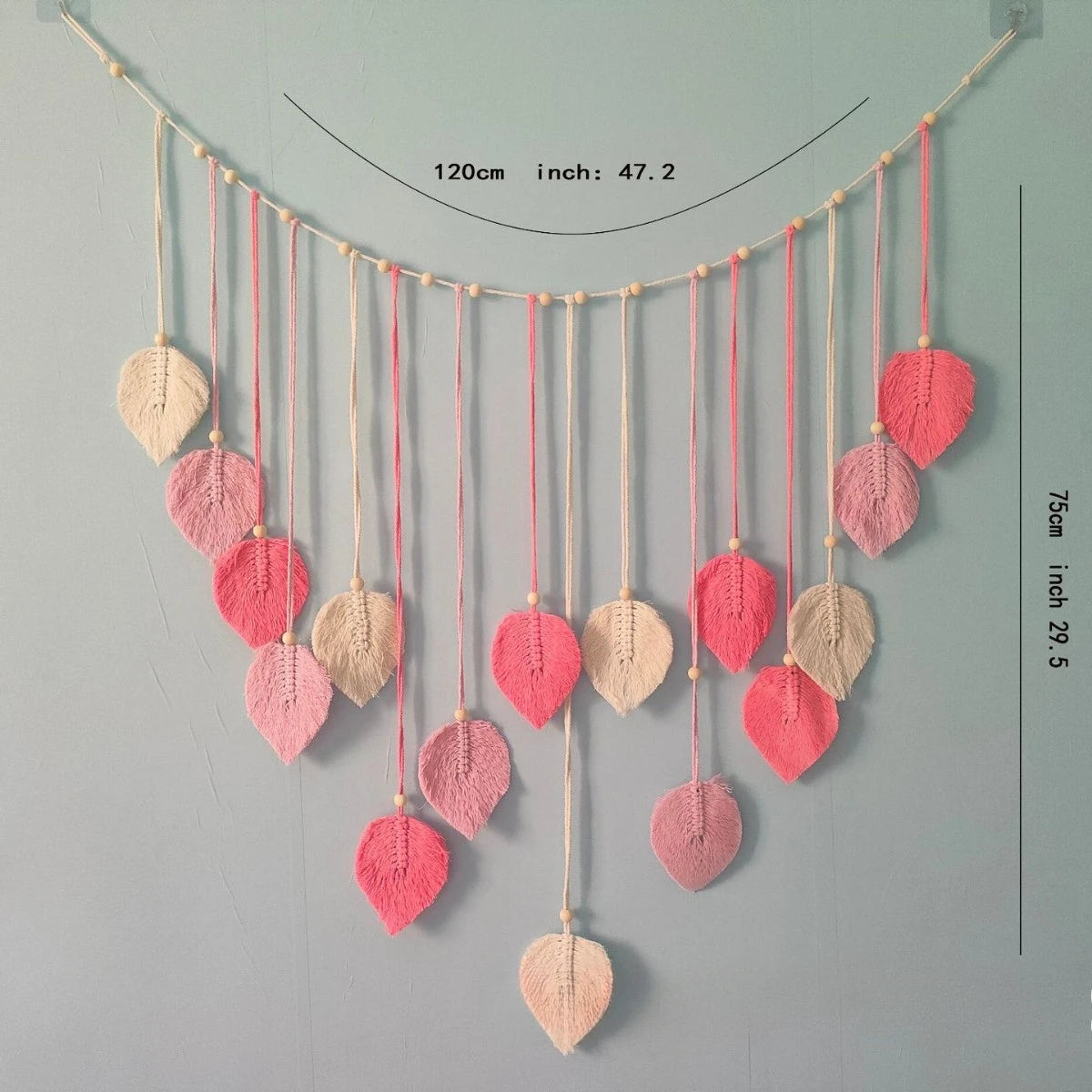 Radhita Macrame Leaf Feather Wall Hanging Decor