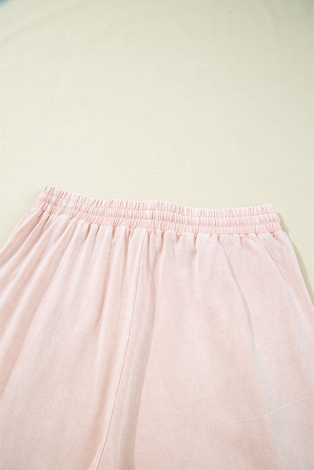 Pink Flower Patch Mineral Washed Cropped Wide Leg Pants